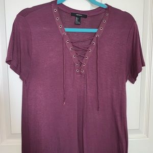 **FOREVER 21** LACE-UP TOP